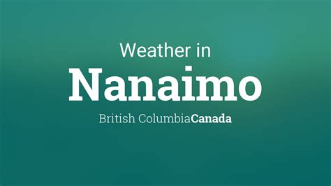 nanaimo weather network 7 days.